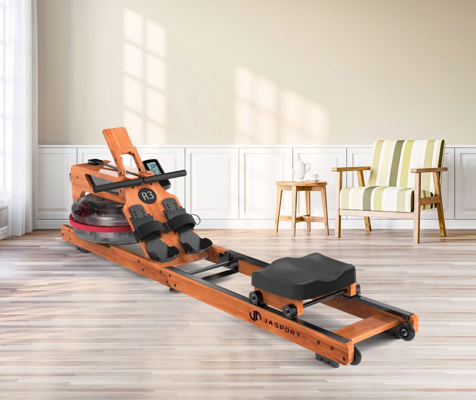 R3 Rameur pliable en bois et eau (cerisier)