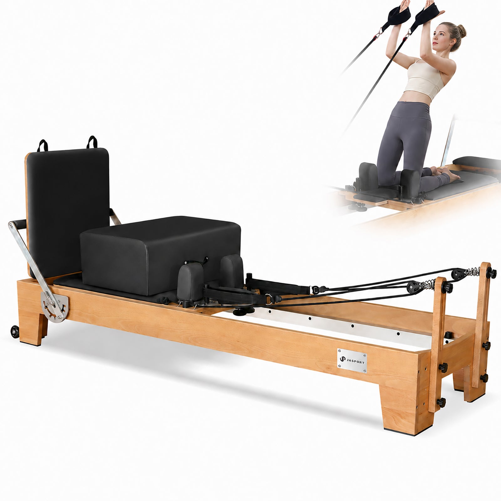 JASPORT P80 Reformer Pilates en bois de hêtre