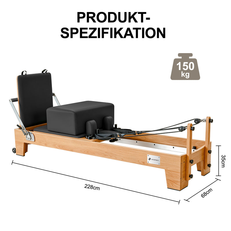 JASPORT P80 Reformer Pilates en bois de hêtre