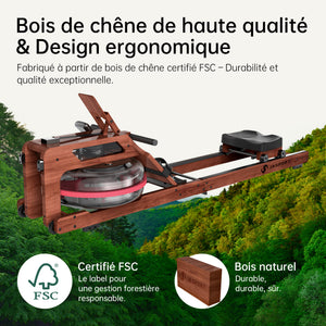 JASPORT R3 Rameur à Eau Pliable pour la Maison (Sapele)