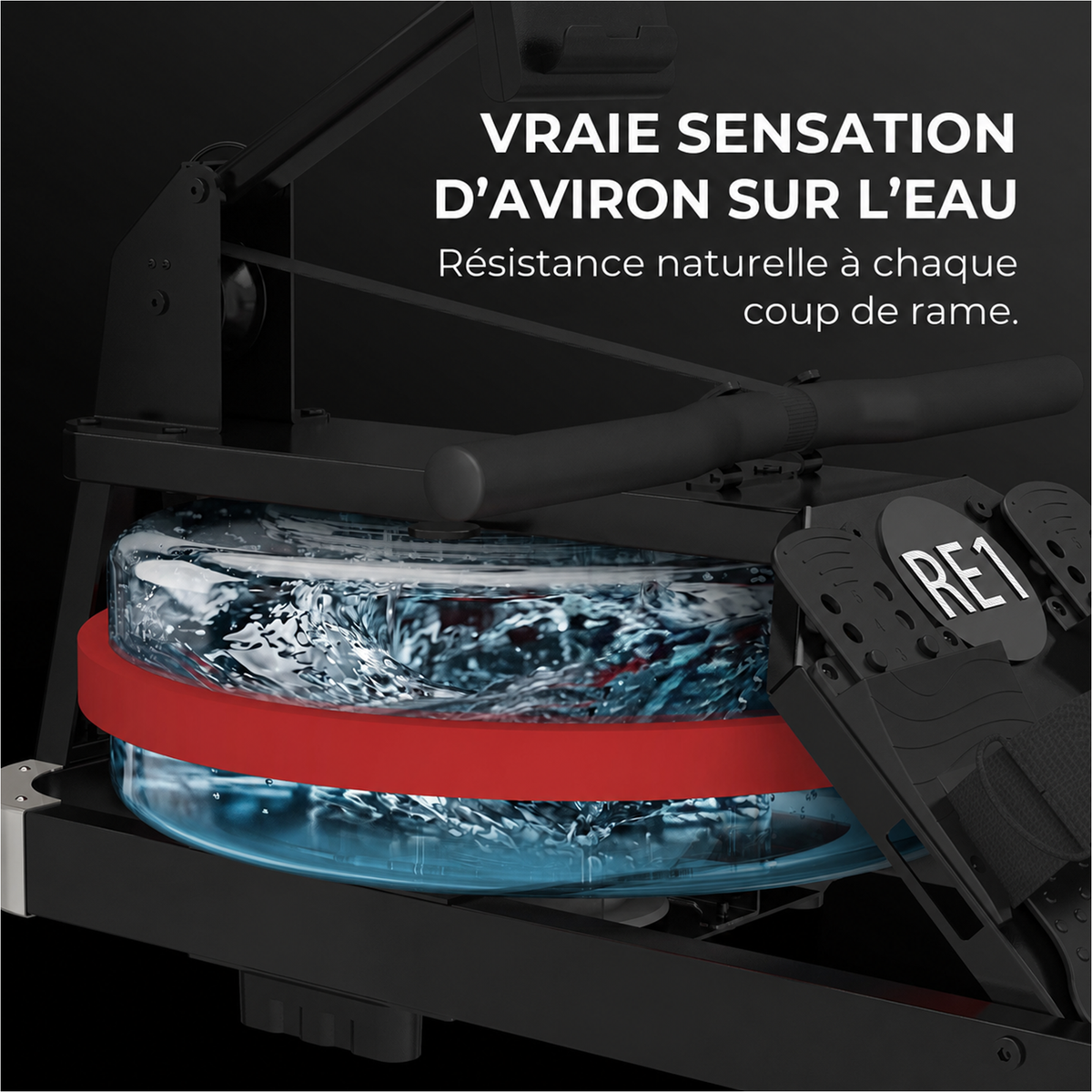 Rameur à eau pliable JASPORT RE1 pour entraînement à domicile