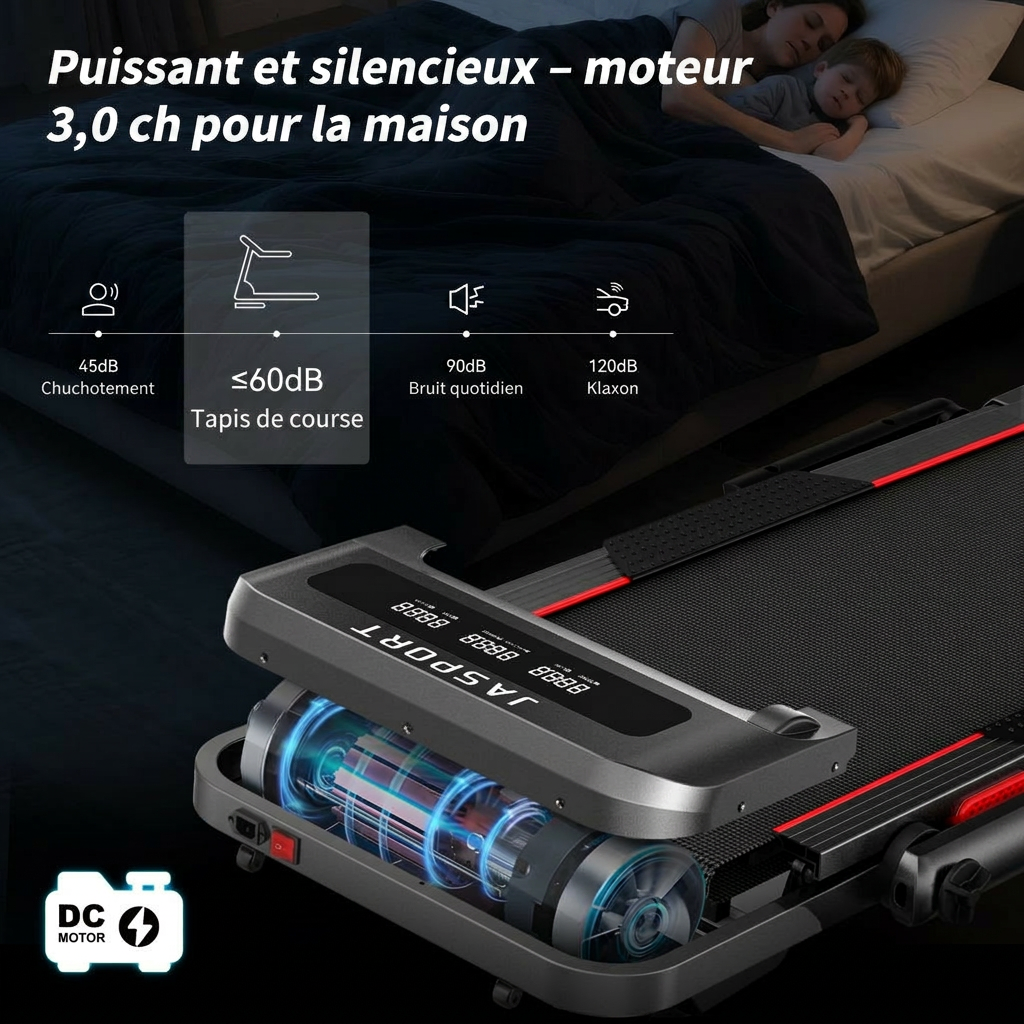 Tapis de course 2-en-1 JASPORT GL3H pour la maison