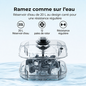 JASPORT M1 Rameur à eau pliable pour la maison – Coloris noyer