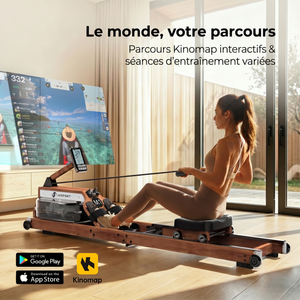 JASPORT M1 Rameur à eau pliable pour la maison – Coloris noyer
