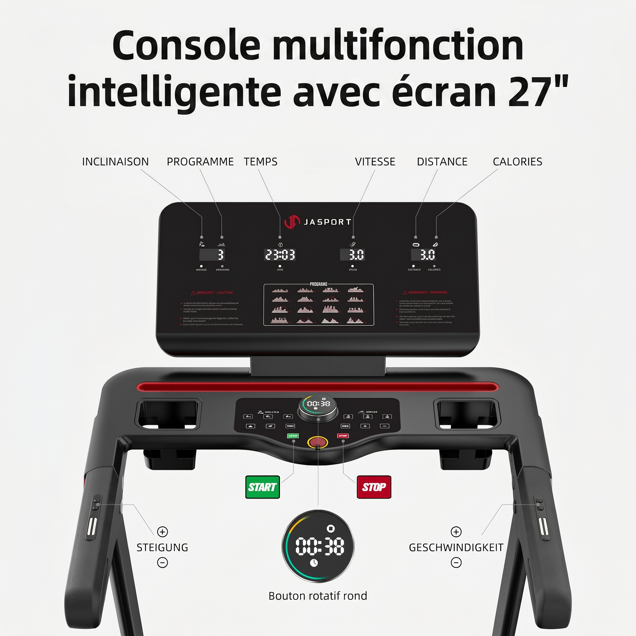 Tapis de course pliable JASPORT L3 pour la maison