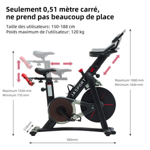 JASPORT S3 Vélo de Speed Indoor Intelligent – Noir