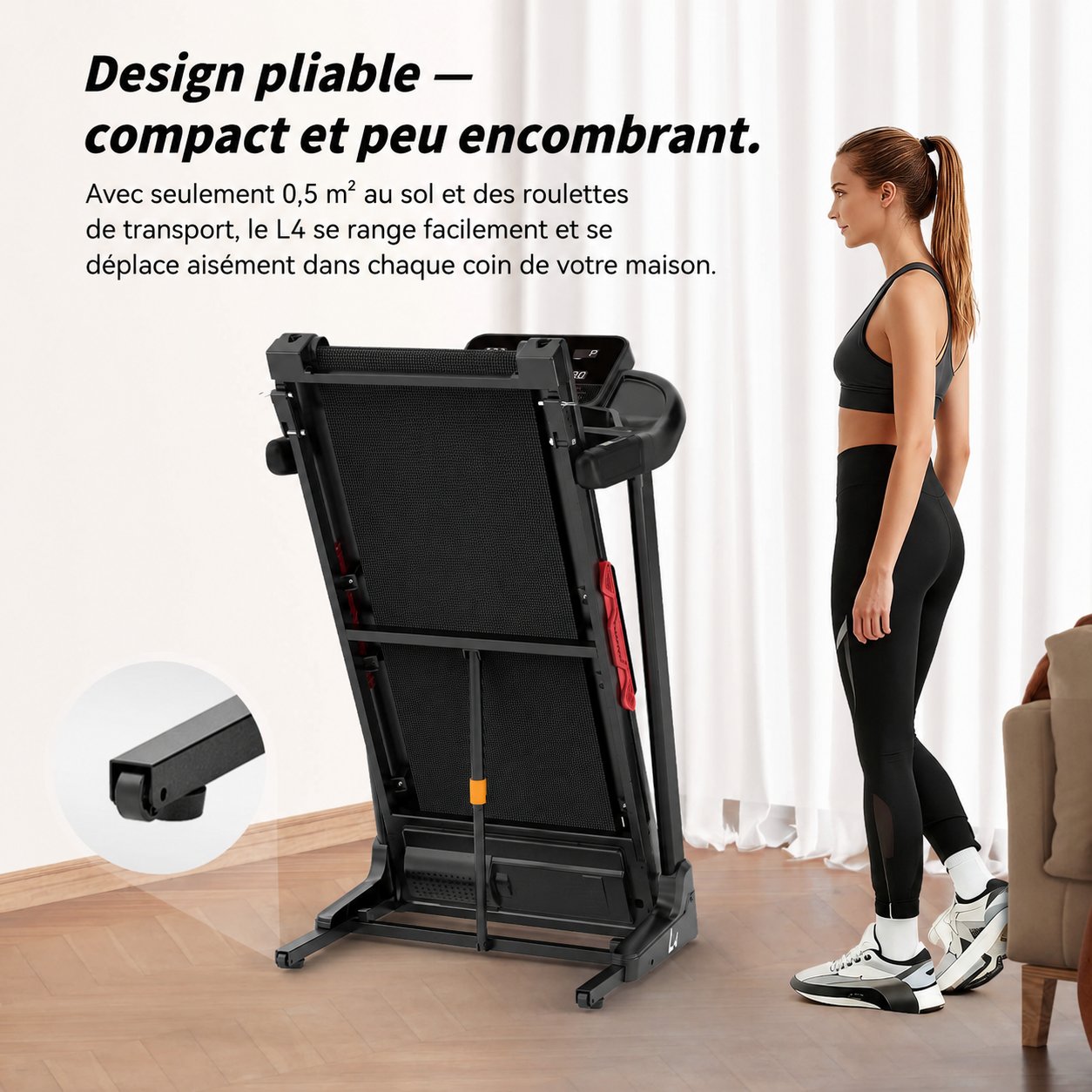 Tapis de course pliable JASPORT L4 pour la maison