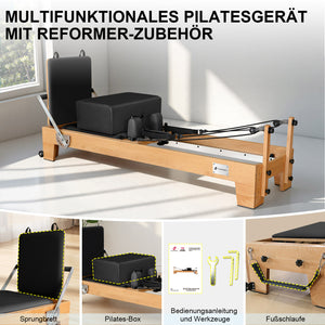 JASPORT P80 Reformer Pilates en bois de hêtre