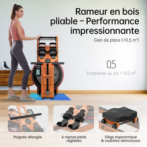 JASPORT R3 Rameur à Eau Pliable pour la Maison (Cerise)