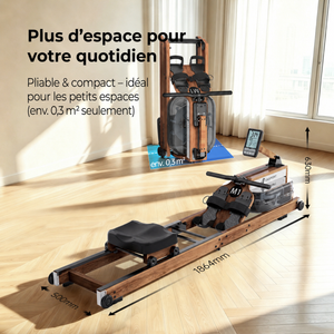 JASPORT M1 Rameur à eau pliable pour la maison – Coloris noyer