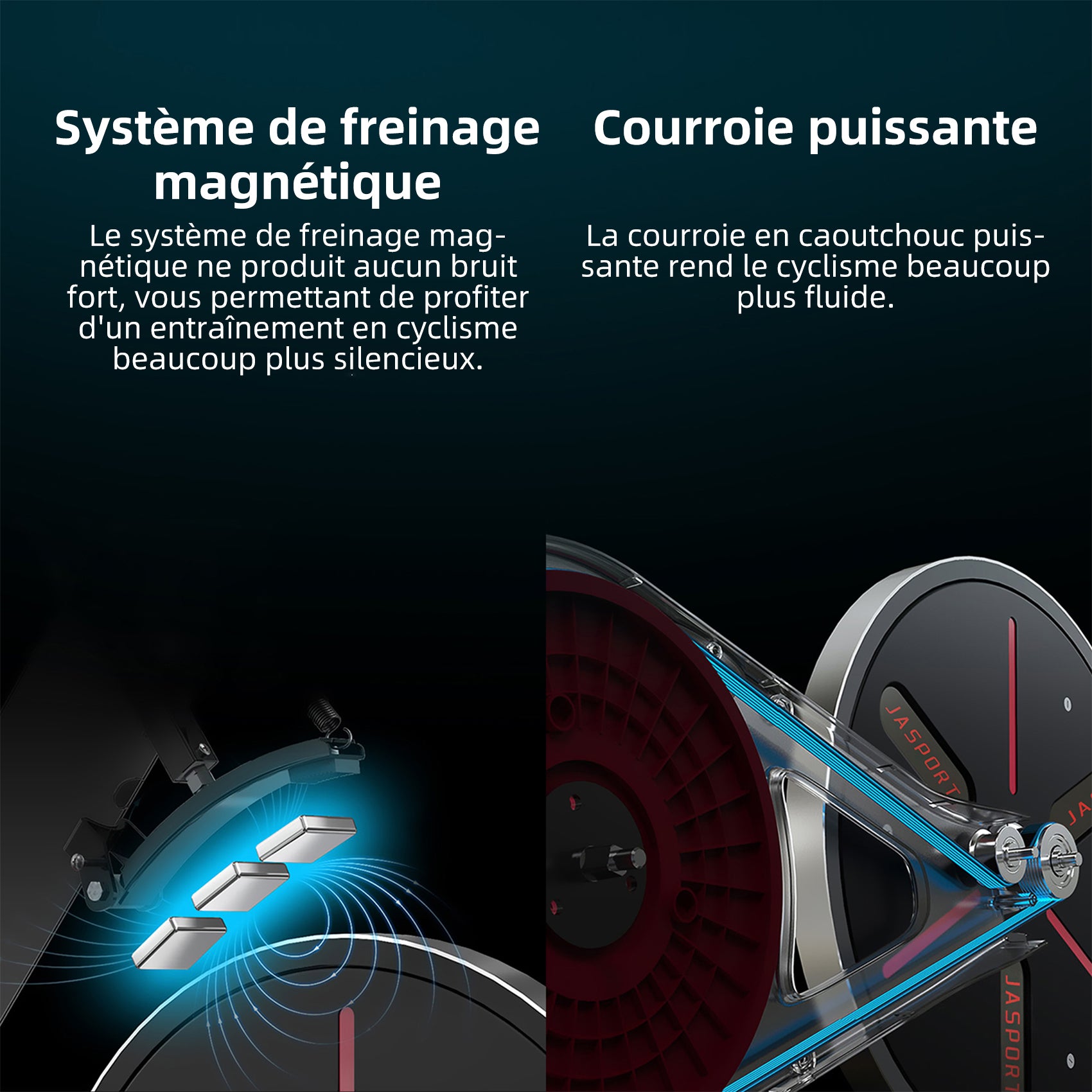 JASPORT S3 Vélo de Speed Indoor Intelligent – Noir