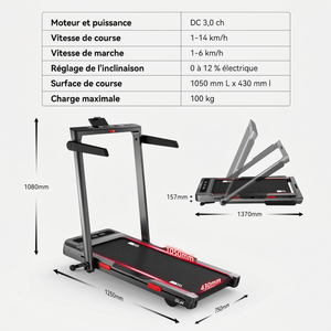 Tapis de course 2-en-1 JASPORT GL3H pour la maison