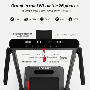 Tapis de course 2-en-1 JASPORT GL3 pour la maison