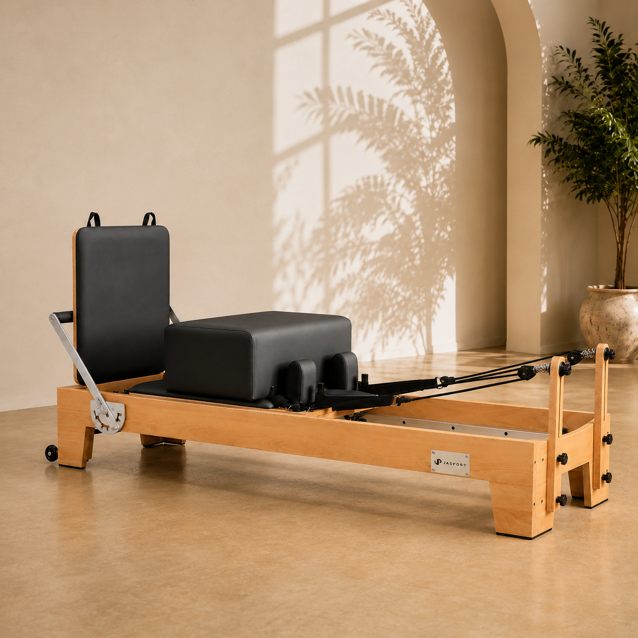 Reformer Pilates JASPORT P80 en bois de hêtre