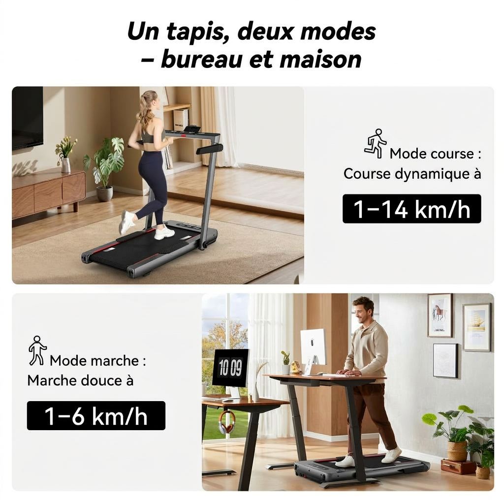 Tapis de course 2-en-1 JASPORT GL3 pour la maison