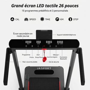 Tapis de course 2-en-1 JASPORT GL3 pour la maison