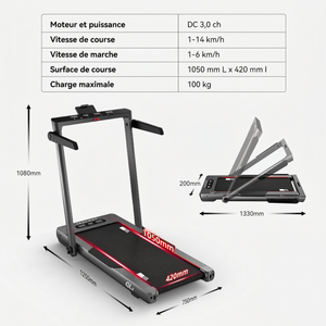 Tapis de course 2-en-1 JASPORT GL3 pour la maison