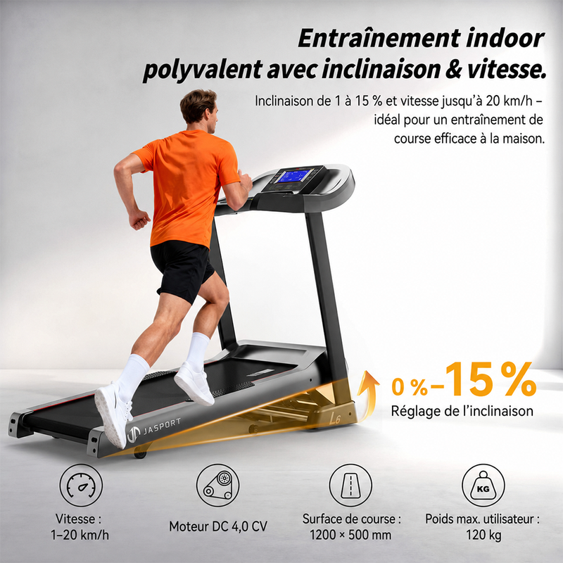 Tapis de course pliable JASPORT L6 pour la maison