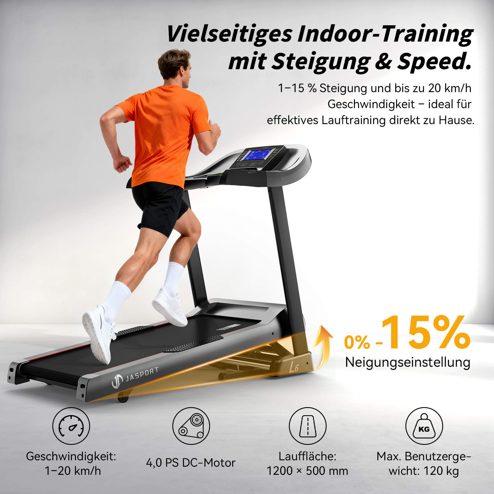 Tapis de course pliable JASPORT L6 pour la maison