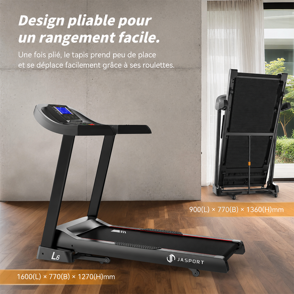 Tapis de course pliable JASPORT L6 pour la maison