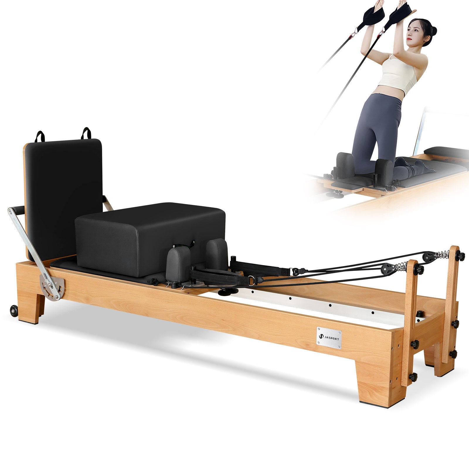 JASPORT P80 Reformer Pilates en bois de hêtre