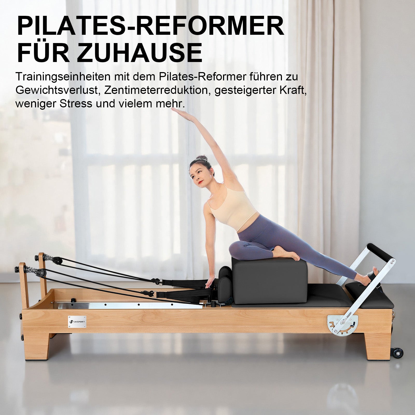 JASPORT P80 Reformer Pilates en bois de hêtre