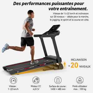 Tapis de course pliable JASPORT L8 pour la maison